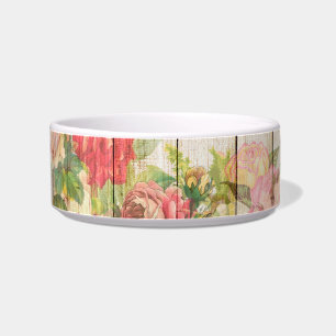 Écuelle Vintage Russe Romantique Rose Bois