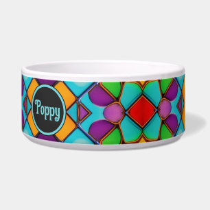 Écuelle Vitre coloré Vitre brillant Fenêtre avec nom