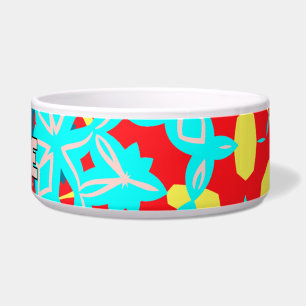 Écuelle Vivid Abstrait Turquoise Rouge Jaune