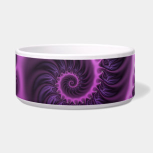 Écuelle Vivid Cool Abstrait rose violet Fractal Art Spiral