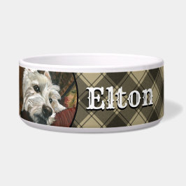 Écuelle Westie sur canapé