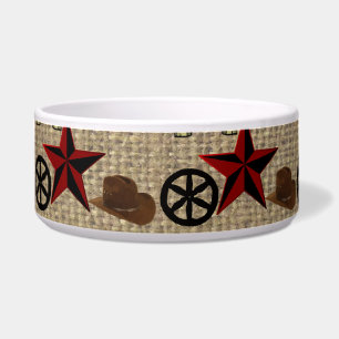 Écuelle Wild West Cowboy Country Western sur Burlap Motif