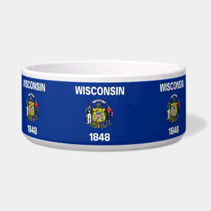 Écuelle Wisconsin State Flag Pet Bowl