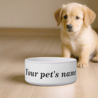 Écuelle Your Pet’s Name on Pet Bowl