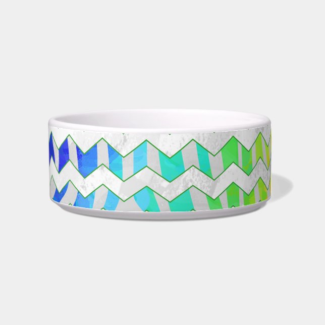 Écuelle Zebra Chevron Rainbow et White Print (Droite)