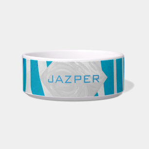 Écuelle Zèbre bleu et blanc avec Monogramme