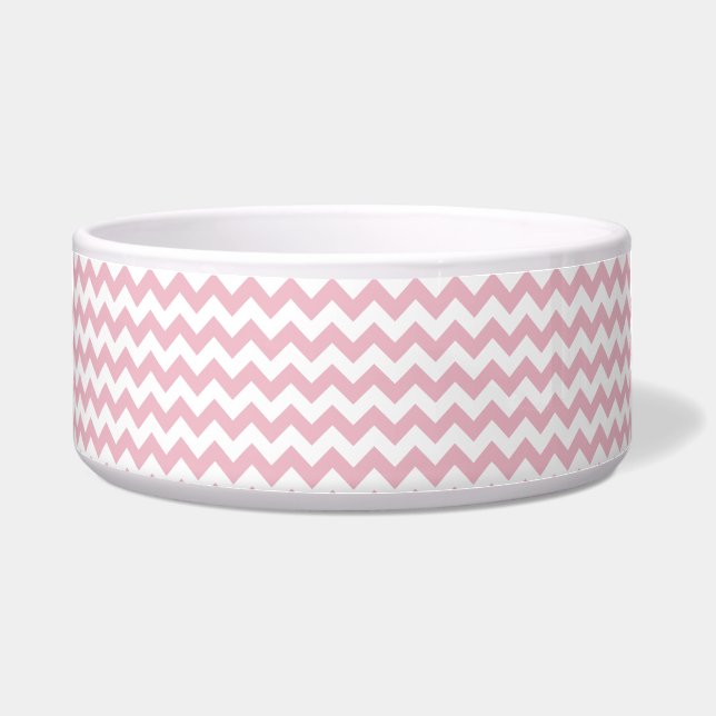 Écuelle Zigzag rose, Chevron rose, Motif géométrique (Devant)