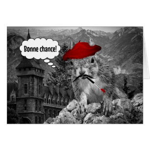 Écureuil Artiste français Bonne Chance