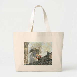 Écureuil avec le sac de pomme