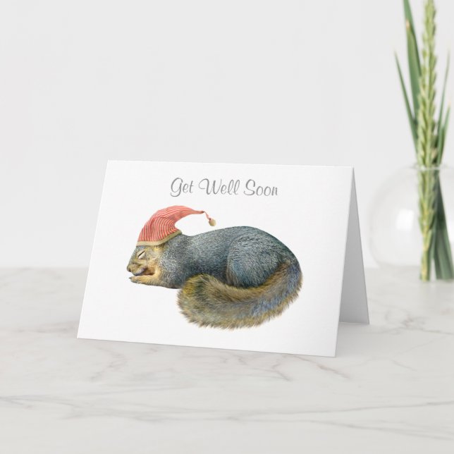 Écureuil couchant obtenir une carte de bien (Devant)