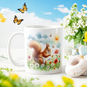 Écureuil d'aquarelle de printemps - Mug d'enfant C