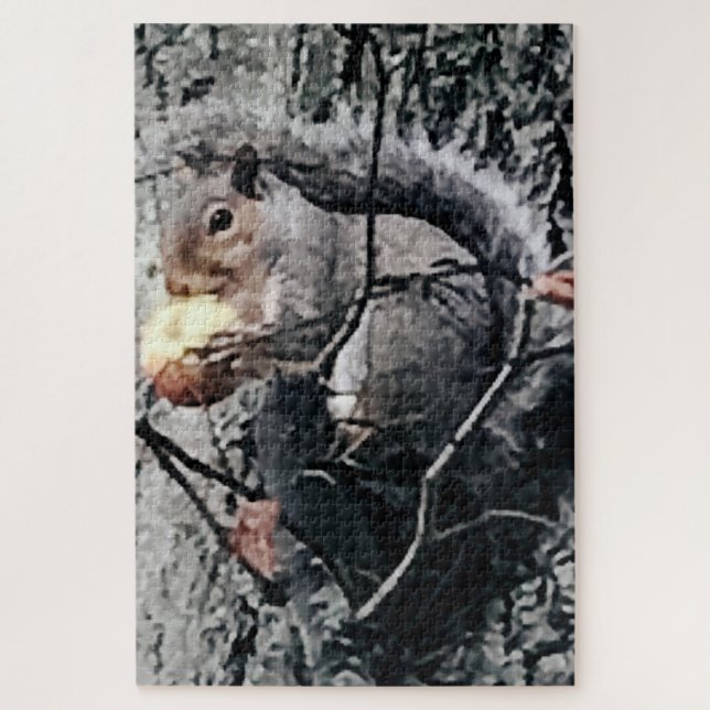 Écureuil Manger une pomme grand Puzzle 20 x 30 101 (Vertical)