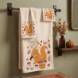 Écureuil mignon d'automne avec texte personnalisé