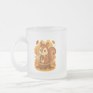 Écureuil mignon et Mug de café d'ordinateur portab