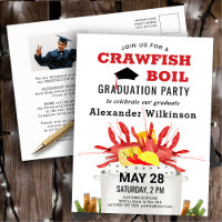 Écuve rouge GRAD Photo Party Invitation
