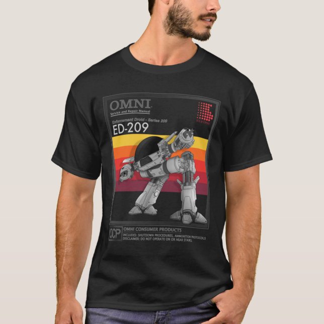 ED-209 Manuel de réparation et de service T-shirt (Devant)