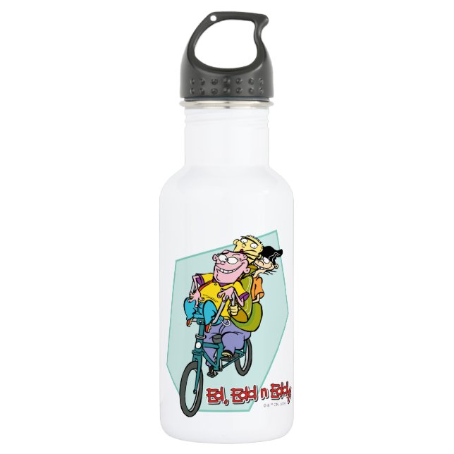 Ed, Edd, n Eddy on a Bike Edelstahlflasche (Vorderseite)