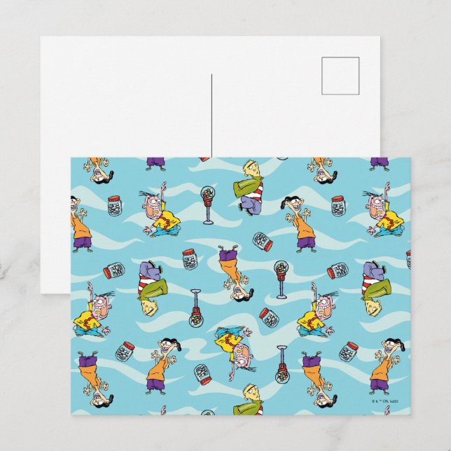 Ed, Edd, n Eddy Pattern Postkarte (Vorne/Hinten)