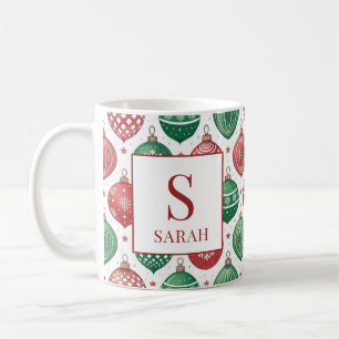 Ed & Green Weihnachtsdekoration Monogramm Name Kaffeetasse