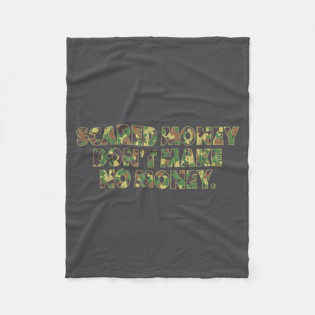 Ed Money Don't Make No Money Funny Saying  Fleecedecke (Vorderseite)