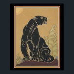 Ed Rudy Art Deco Black Panther Print 16 x 20 Poster<br><div class="desc">Striktes Art Deco Schwarzer Panther Print von Ed Rudy</div>