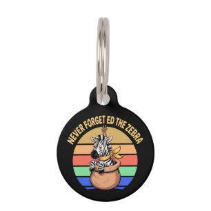 Ed Zebra eroberte Retro Streifen lustige Design Haustiermarke