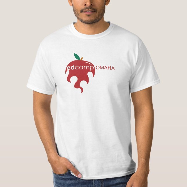 EdCamp Omaha mit Website T-Shirt (Vorderseite)