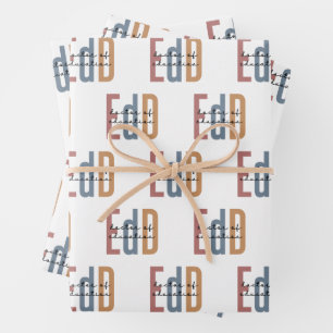 EdD Doktor der Bildung Abschluss Geschenkpapier Set