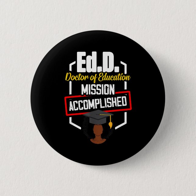 Edd Doktor der Erziehungswissenschaften Doktorat a Button (Vorderseite)