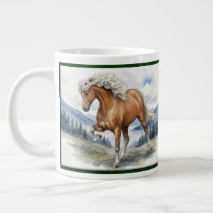 Edda Silver Bay Isländisches Pferd in den Bergen S Jumbo-Tasse