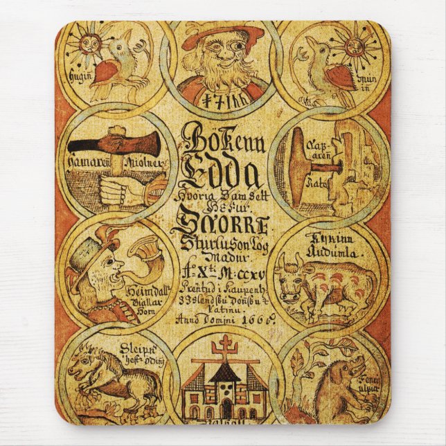 Edda-Skandinavier-Mythologie Mousepad (Vorne)