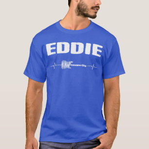 Eddie Gitarre Herzschlag Musik Gitarrist Retro Vin T-Shirt