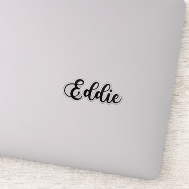Eddie Name - Handgeschriebene Kalligrafie Aufkleber (Detail)
