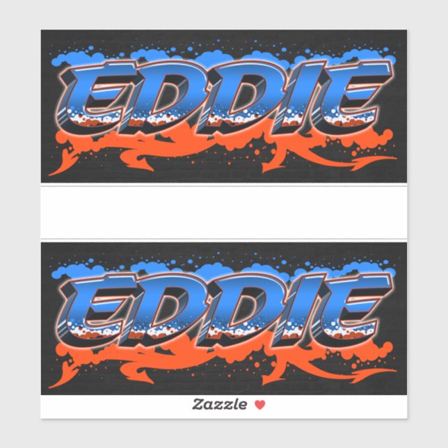 Eddie Vorname Name Graffiti Aufkleber Sticker (Blatt)