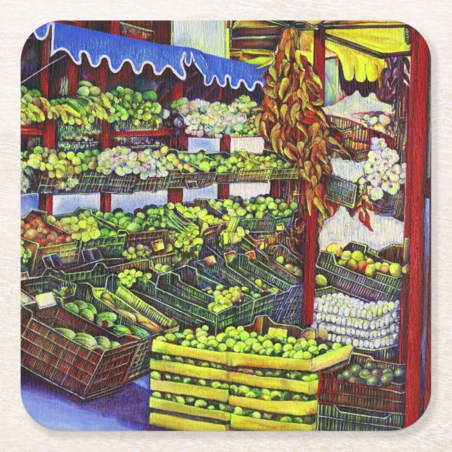 Eddie's Market, Ungarn Rechteckiger Pappuntersetzer (Vorderseite)