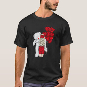 EDDY BEAR I LIEBE YOU Hugs Hearts Balloons T-Shirt
