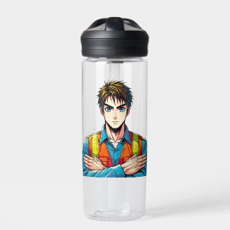 Eddy®+ Trinkflasche mit Manga-Sicherheitsfachmann
