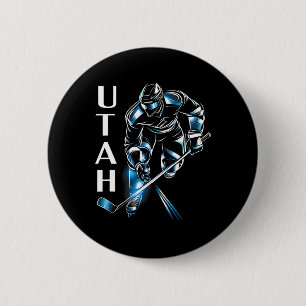 Eddy's Canyon Hockey Uni-Erwachsener Utah Hockey  Button