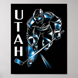 Eddy's Canyon Hockey Uni-Erwachsener Utah Hockey Poster