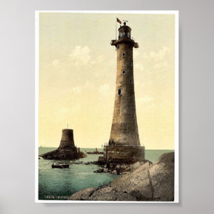 Eddystone Lighthouse, Plymouth, England, klassisch Poster