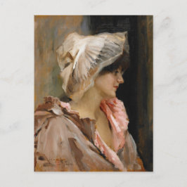 Edelfelt Pariserin in einem Peignoir CC0045 Postkarte