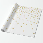 Edelgold Glitzer Konfetti Dotmuster Geschenkpapier<br><div class="desc">Einfaches und modernes Design mit Imitaten Gold Glitzer Dot Muster.</div>