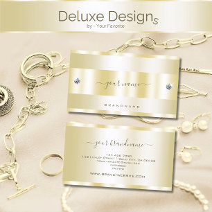 Edelgoldeffekt mit leuchtenden Imitaten Rhinestone Visitenkarte