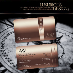 Edelle Rose Gold Decke Schimmery Diamonds Initiale Visitenkarte