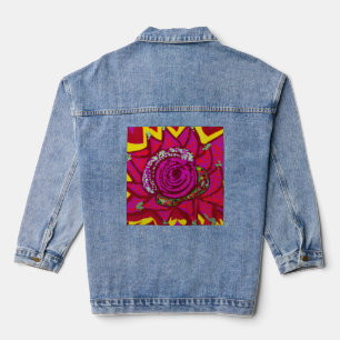 Edelrose in Flammen Jeansjacke