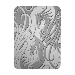 Edelstahl-Blick Yin Yang Phoenix Magnet