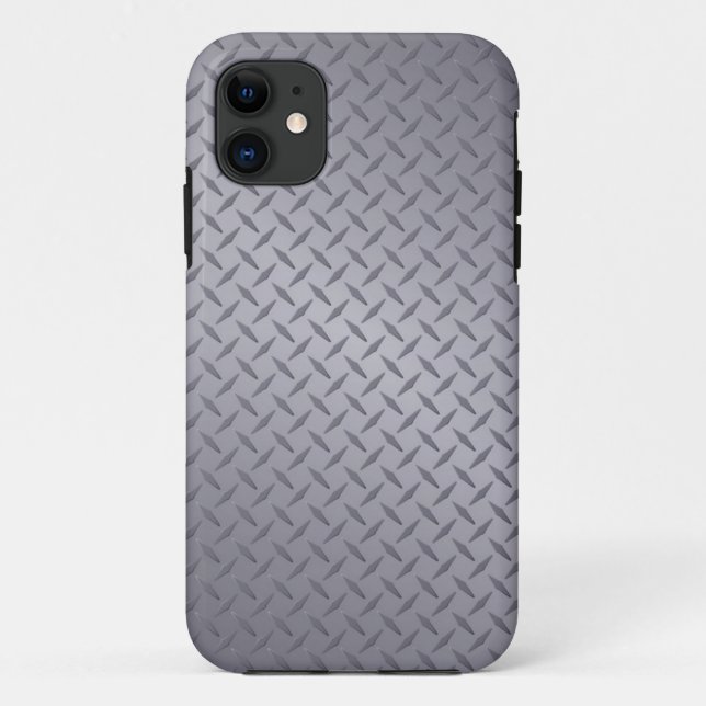 Edelstahl-Diamantplatte Case-Mate iPhone Hülle (Rückseite)