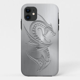 Edelstahl-Effekt-Drache-Grafik iPhone 11 Hülle