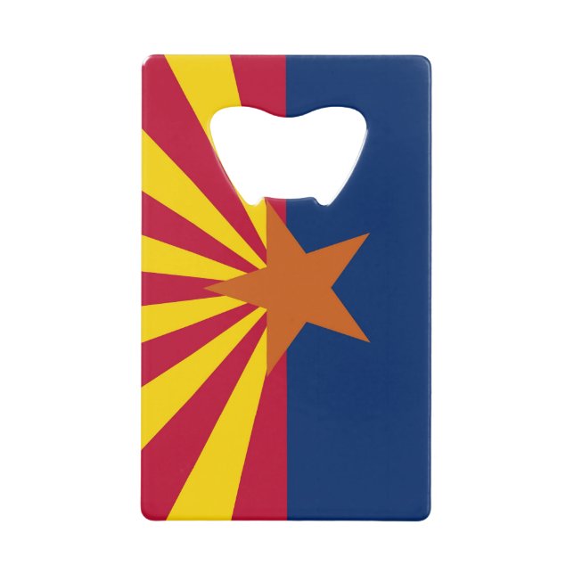 Edelstahl-Flaschenöffner mit Flagge von Arizona Geldbeutel Flaschenöffner (Vorderseite)