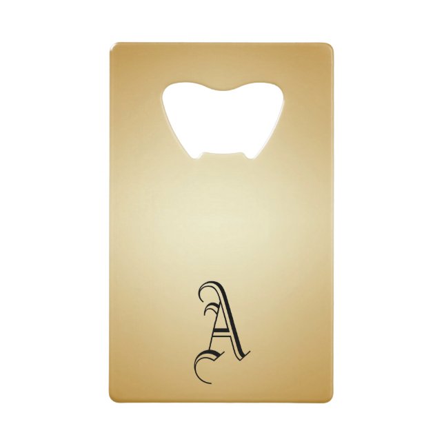 Edelstahl-Flaschenöffner mit Monogramm Geldbeutel Flaschenöffner (Vorderseite)